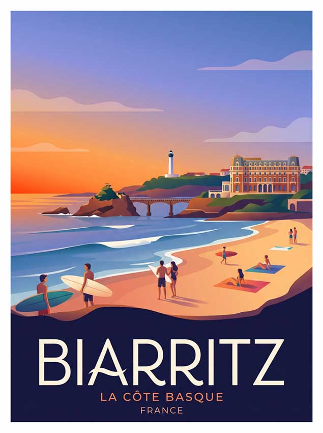 Affiche Biarritz